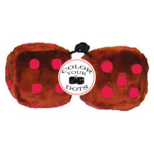 4 Inch Brown Fuzzy Dice Fuzzy Dice Shop