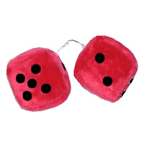 2 Inch Red Fuzzy Dice Fuzzy Dice Shop