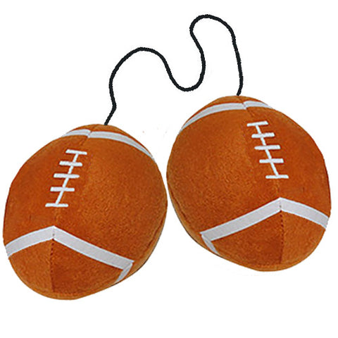 4 Inch Footballs Fuzzy Dice