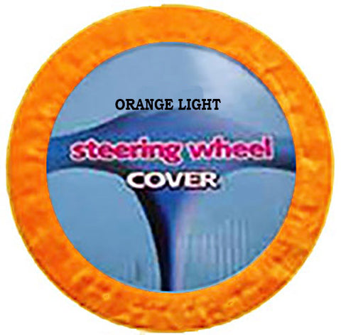 Fuzzy Steering Wheel Cover - Orange Light