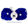 4 Inch Royal Navy Blue Fuzzy Dice with White Dots