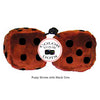 3 Inch Brown Fuzzy Dice with Black Dots