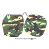 4 Inch Camouflage Fuzzy Dice with NO Dots