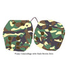 4 Inch Camouflage Fuzzy Dice with Dark Brown Dots