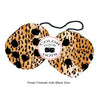 3 Inch Cheetah Fuzzy Dice with Black Dots