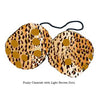 3 Inch Cheetah Fuzzy Dice with Light Brown Dots