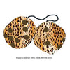 3 Inch Cheetah Fuzzy Dice with Dark Brown Dots