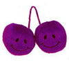 3 Inch Fluffy Royal Purple Smiley Faces