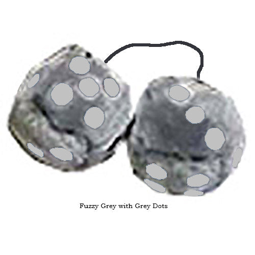 Grey Fuzzy Dice Fuzzy Dice Shop