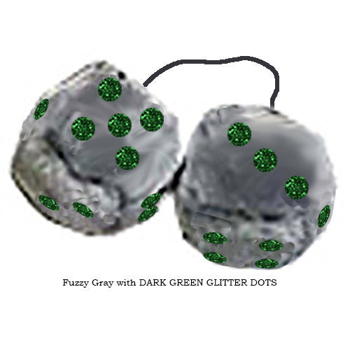 Grey Fuzzy Dice Fuzzy Dice Shop