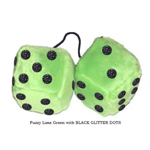 4 Inch Green Lime Fuzzy Dice – Fuzzy Dice Shop
