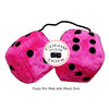 4 Inch Hot Pink Plush Dice with Black Dots