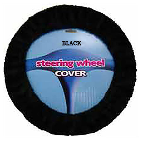 Fuzzy Steering Wheel Cover - Black