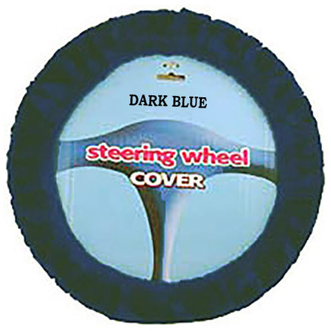 Fuzzy Steering Wheel Cover - Dark Blue