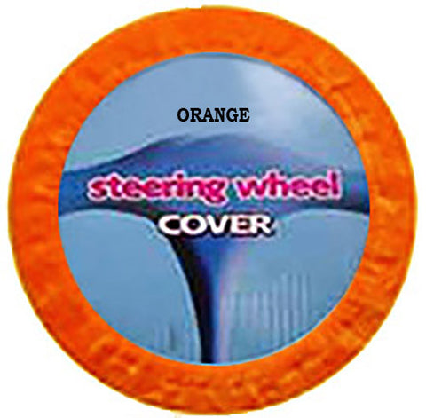 Fuzzy Steering Wheel Cover - Orange