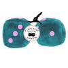 4 Inch Teal Fluffy Dice